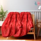 Cobertor de Bebê Pelo Alto Relevo Urso Vermelho