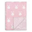Cobertor de bebê SANDJEST Rabbit Minky 76x102cm para meninas