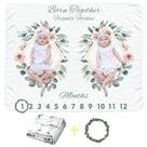 Cobertor de bebê Sweety Baby Twins Monthly 102x127 cm de flanela