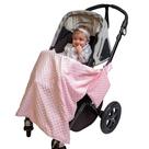 Cobertor de carrinho de criança J.L. Childress Cuddle 'N Cover rosa 30x30