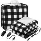 Cobertor de carro aquecido Riakrum 12V elétrico 58x43cm preto/branco