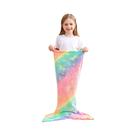Cobertor De Cauda De Sereia Unicórnio Arco-Íris Super Macio Que Brilha No Escuro Para Meninas,