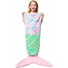 Cobertor de cauda de sereia WERNNSAI Glow in Dark 140x61 cm