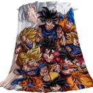 Cobertor de flanela com padrão digital Dragon Ball Goku