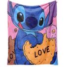 Cobertor de flanela com padrão digital Stitch Biscoitos poliéster 300g Cobertor de flanela com padrão digital Stitch Biscoitos poliéster 300g