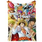 Cobertor de flanela macia de uma peça Luffy 300g de fibra de poliéster