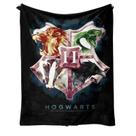 Cobertor de flanela, macio, padrão digital, poliéster de Hogwarts, 300g