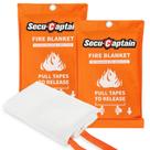 Cobertor de incêndio SecuCaptain Emergency 40x40cm em fibra de vidro, pacote com 2