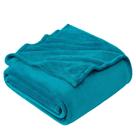 Cobertor de lã Hansleep King Size azul-petróleo 229x274 cm