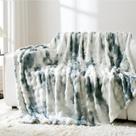 Cobertor de lã PU MEI Throw para sofá 200x230cm verde