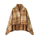 Cobertor De Lã Xadrez Vestível Com Botões, Quente Para Inverno, Sofá, Cama, Viagem, Cobertor Grosso