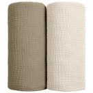 Cobertor de musselina lulumoon Baby Cotton, pacote com 2 unidades, verde-oliva