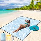 Cobertor de praia WIWIGO impermeável à prova de areia 200x225cm para 2-8 adultos