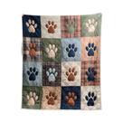 Cobertor De Quilt Com Estampa De Pata De Cachorro, Presente Memorial Para Amantes De Cães, Mães De