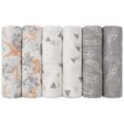 Cobertor de recepção GLLQUEN BABY Muslin Cotton, pacote com 6 unidades Jungle