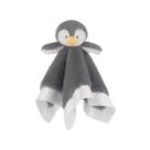 Cobertor de segurança Apricot Lamb Grey Penguin 35 cm com brinquedo de pelúcia