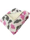 Cobertor de Sherpa Estampado G - Nuvem Rosa
