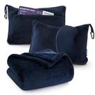 Cobertor de viagem Bedsure Airplane Compact com bolsa de armazenamento Navy