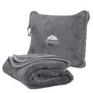 Cobertor de viagem BlueHills Premium Soft Long com travesseiro cinza