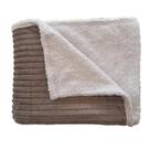 Cobertor dupla face sherpa + manta canelada plush casal avela