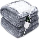 Cobertor Elétrico De Flanela Listrado Grande 130x150cm Com 6 Níveis De Aquecimento E 5 Níveis De Cobertor Elétrico De Flanela Listrado Grande 130x150cm Com 6 Níveis De Aquecimento E 5 Níveis De