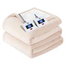 Cobertor elétrico Sealy King Size Flannel & Sherpa Beige