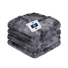 Cobertor elétrico Sealy Twin Size de pele sintética e cinza de flanela