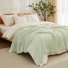 Cobertor EMME de algodão queen size 80x90cm leve verde menta