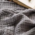 Cobertor EMME Muslin Grey 100% algodão 150x200cm para toda a temporada