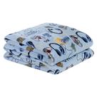 Cobertor Fantasy Solteiro Infantil Mantinha Flannel Estampada - Games - Azul