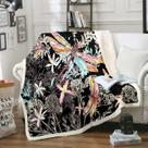 Cobertor Feelyou Dragonfly Sherpa Baby 76x102cm Botanical Floral