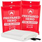 Cobertor Fire Blanket Prepared Hero Emergency 40x40cm, pacote com 4 unidades, fibra de vidro