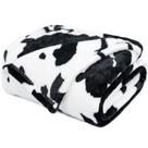 Cobertor fofo com estampa de vaca para crianças, leve, macio, aconchegante, preto e branco, cobertor de lã felpudo para meninas e feriados