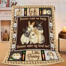 Cobertor Fuzawet Bunny Rabbit Flannel Fleece 100x125cm Cobertor Fuzawet Bunny Rabbit Flannel Fleece 100x125cm