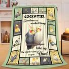 Cobertor Fuzawet Parrot Bird Cute Cockatiel Flannel Cobertor Fuzawet Parrot Bird Cute Cockatiel Flannel