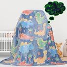Cobertor Gdindff Dinosaur Glow in The Dark 50x60 para crianças