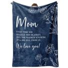 Cobertor Gilt-Glimmer, presente de aniversário para mamãe, 60 x 50 cm, flanela, azul Cobertor Gilt-Glimmer, presente de aniversário para mamãe, 60 x 50 cm, flanela, azul