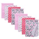 Cobertor Gina Era Baby Flannel 8 peças de 76 x 76 cm de algodão Cobertor Gina Era Baby Flannel 8 peças de 76 x 76 cm de algodão