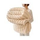 Cobertor Grande De Plush Com Textura Aconchegante, Leve, Antiestático E Macio, Cobertor