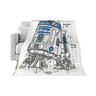 Cobertor Harajuku Com Estampa R2D2, Cobertor Quente Para Ar Condicionado De Verão, Para Uso Interno