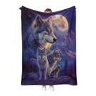 Cobertor Hohoto Wolf Starry Sky Moon para adultos e crianças 150x200cm