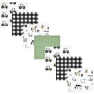 Cobertor Hudson Baby Farm Pattern Flanela de algodão 76x76 cm