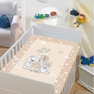 Cobertor Infantil Bebê Le Petit Hipoalergênico Microfibra Baby Colibri Jolitex Nome Do Desenho:Amiguinhos Bege