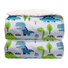 Cobertor Infantil Laço Bebê Sherpa 75x100 cm Dino Azul 51335 Cobertor Infantil Laço Bebê Sherpa 75x100 cm Dino Azul 51335