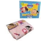 Cobertor Infantil Raschel Turma Da Mônica Rosa Abc Jolitex