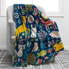 Cobertor Jekeno Cartoon Forest Animals Soft Warm 130x150cm