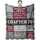 Cobertor Joyloce, presente de 70º aniversário para homens, 152x127cm Cobertor Joyloce, presente de 70º aniversário para homens, 152x127cm