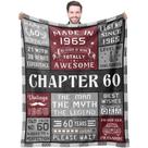 Cobertor Joyloce, presente de aniversário de 60 anos para homens, 152x127cm Cobertor Joyloce, presente de aniversário de 60 anos para homens, 152x127cm