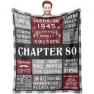 Cobertor Joyloce, presente de aniversário de 80 anos para homens, 152x127cm Cobertor Joyloce, presente de aniversário de 80 anos para homens, 152x127cm