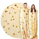 Cobertor Kimdee Burrito Tortilla 180x180cm Tecido de flanela